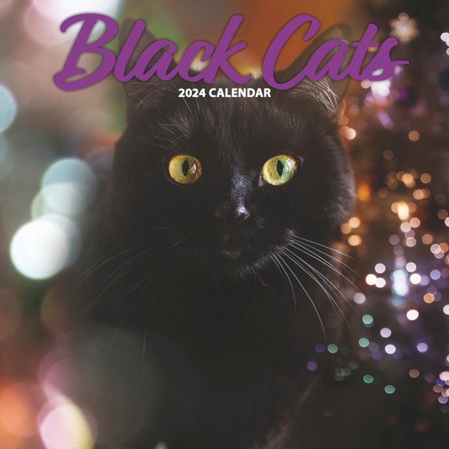 英国直輸入カレンダー2024【黒猫】
