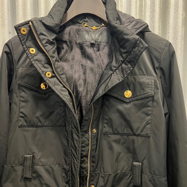 GUCCI グッチ フード付き 中綿ジャケット コート 黒 /ID-007 | number12 