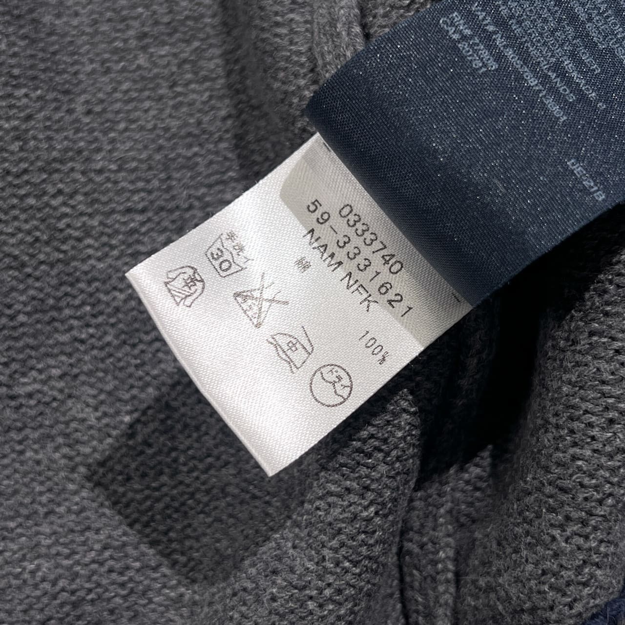 TOMMY HILFIGER トミーヒルフィガー ロゴ フルジップ コットン ニット セーター ジャケット S/P /グレー系 メンズ