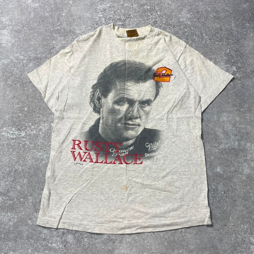 90s USA製 Rusty Wallace 車 レースvintage Tシャツ