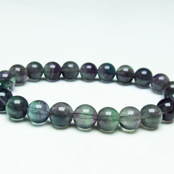 フローライト ブレスレット 9mm 蛍石 ブレス 一点物 メール便可 [M便 1/10] 111-35281