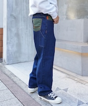 【#Re:room】NYRON SWITCHING PAINTER WIDE DENIM［REP231］