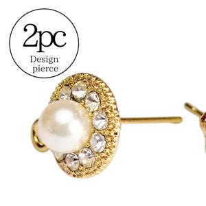 【A822】パールのピアス金具　1番 1ペア(2個)