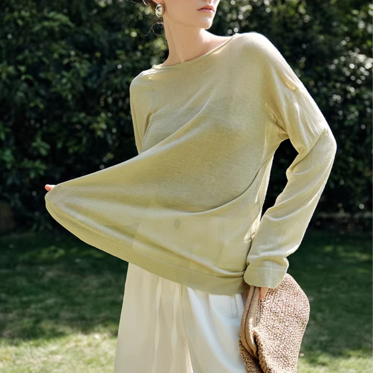 シアー ボートネック サマー ニット 00159・画像11