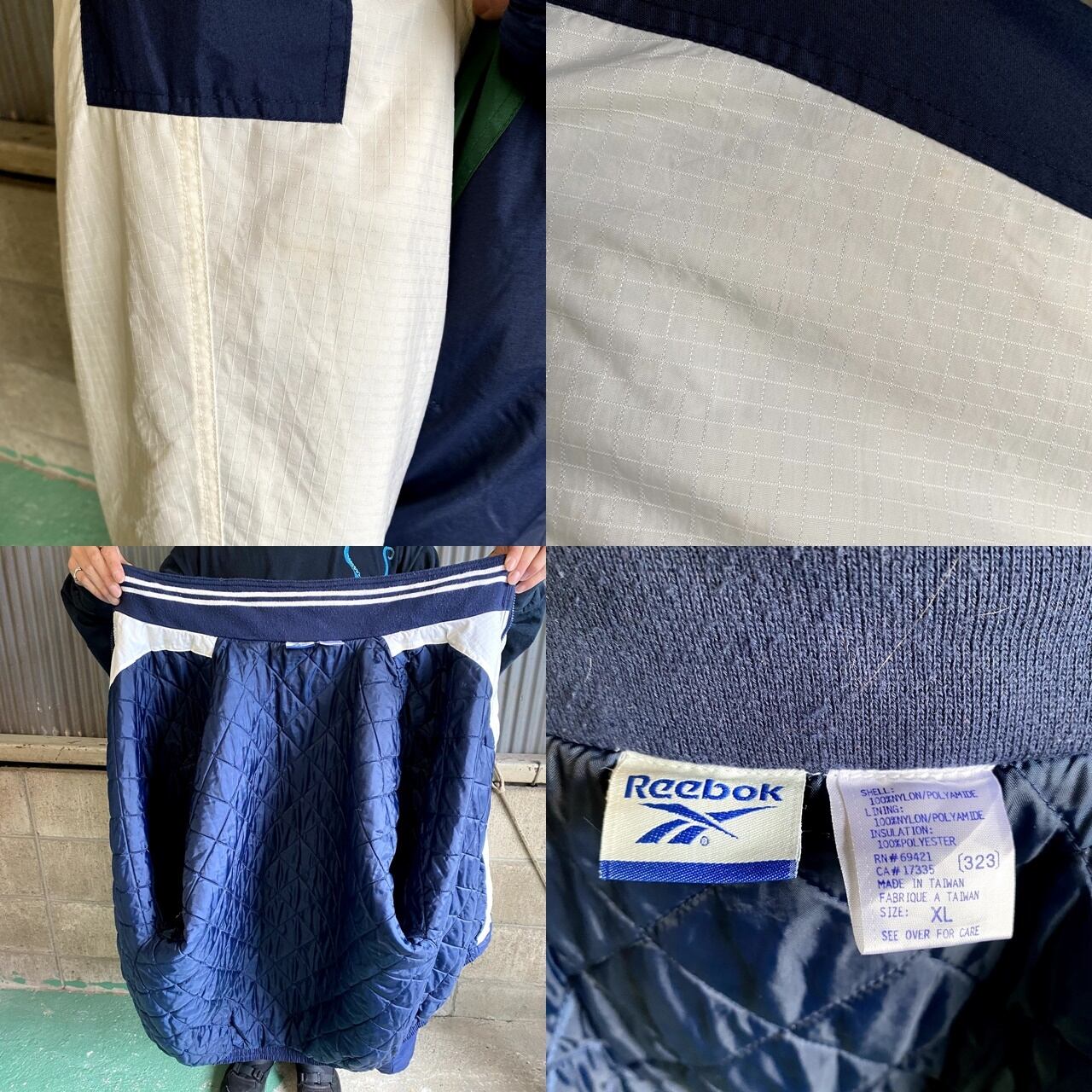 ビッグサイズ Reebok リーボック 切り替えデザイン 中綿入り ナイロン