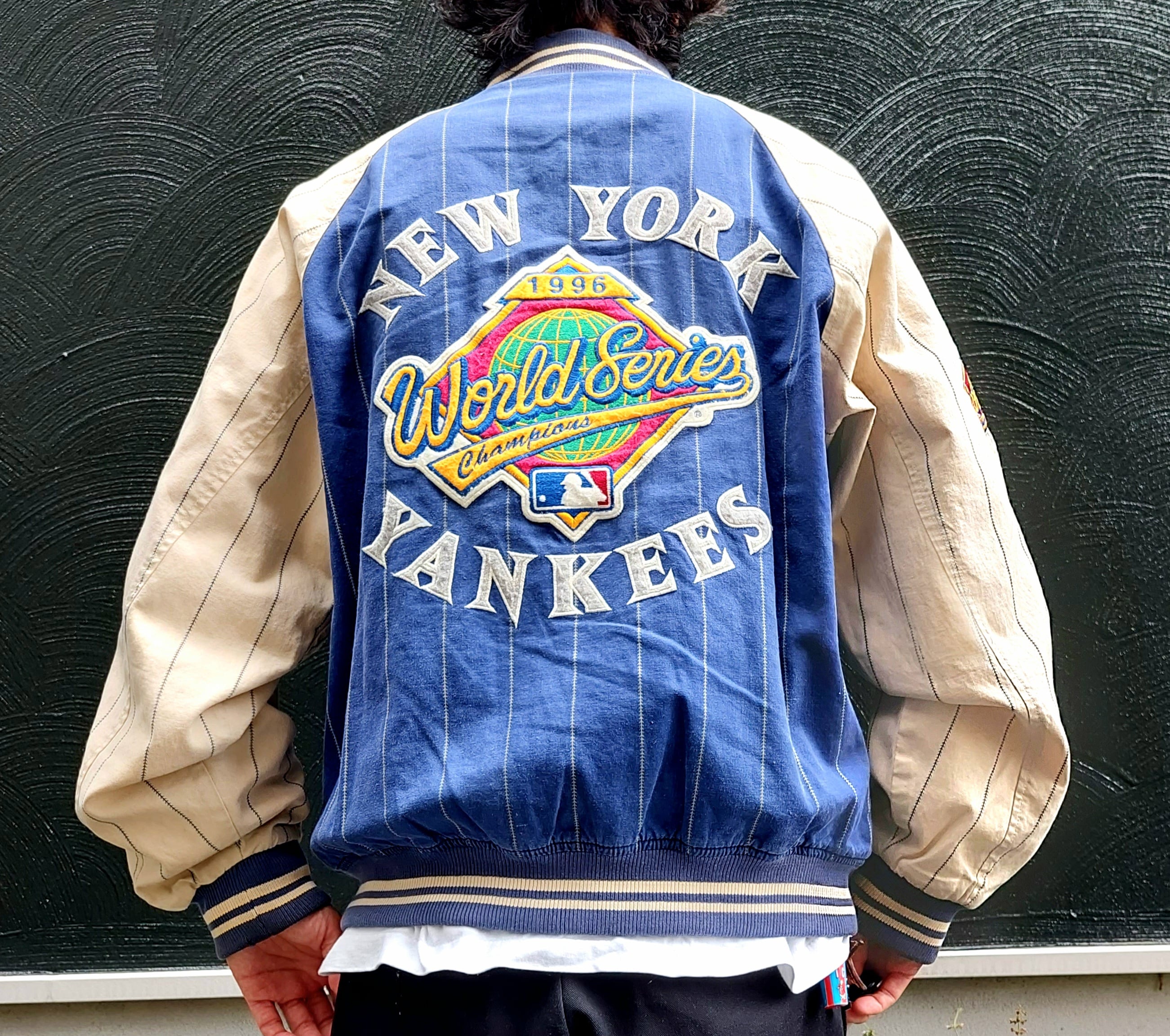 90's MIRAGE NEW YORK YANKEES リバーシブルストライプスタジャン XL 