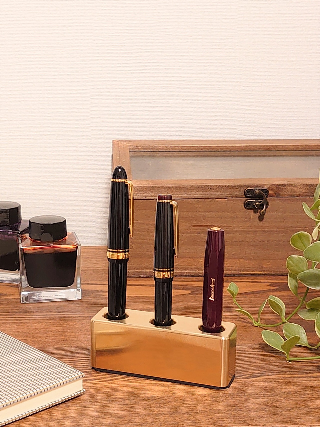 真鍮ペンスタンド（3本用）