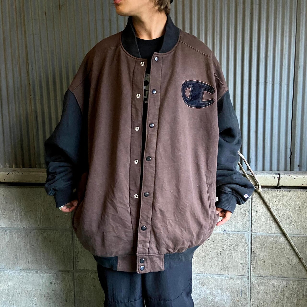 チャンピオン champion 　ジャージ スタジャン XXL 黒