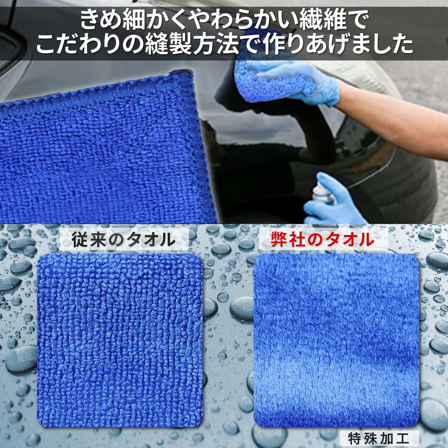 オープニング 洗車 セット ムートンスポンジ 2個マイクロファイバー タオル 2枚