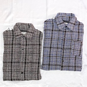 ツイードシャツ　ツイード　ジャケット　羽織　韓国　韓国ファッション　Koreafashion