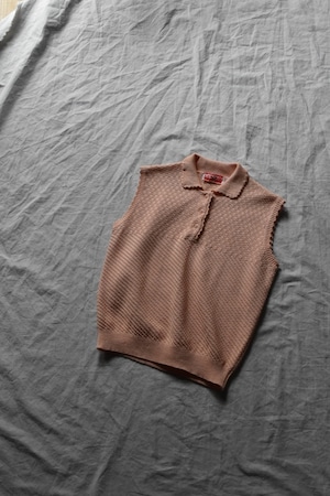 "KENZO" 1982 Cotton acrylic knit vest