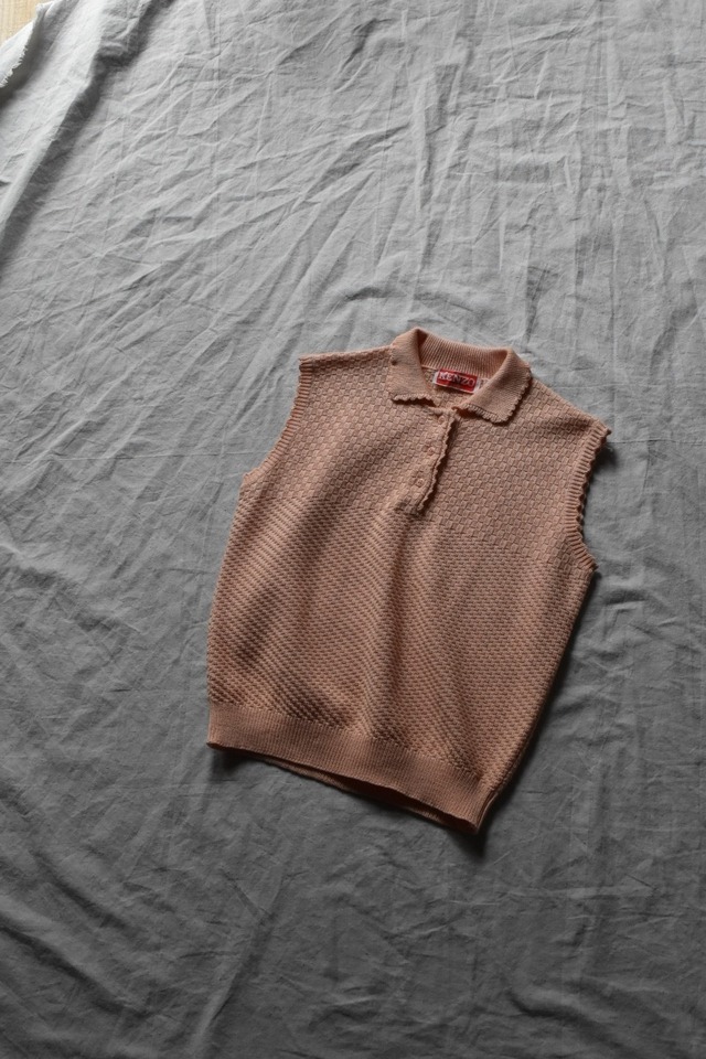 "KENZO" 1982 Cotton acrylic knit vest