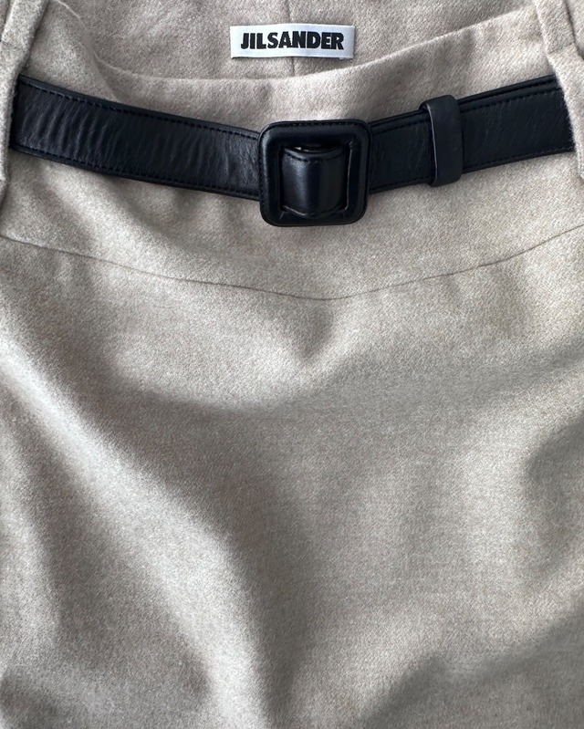 JIL SANDER　ALPACA BELTED SKIRT