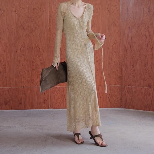 【2点セット】シアーワンピース+インナーキャミワンピース ・19725