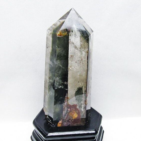 1Kg グリーンファントム 六角柱 台座付属 一点物 152-3880