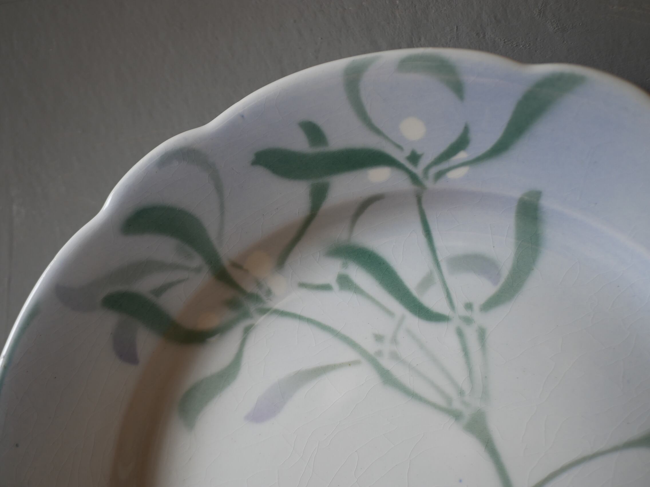 No.5 ディナープレート 宿り木 ヤドリギ フランスアンティーク