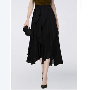 イレヘムシフォンスカート　Aラインフリル　G0849