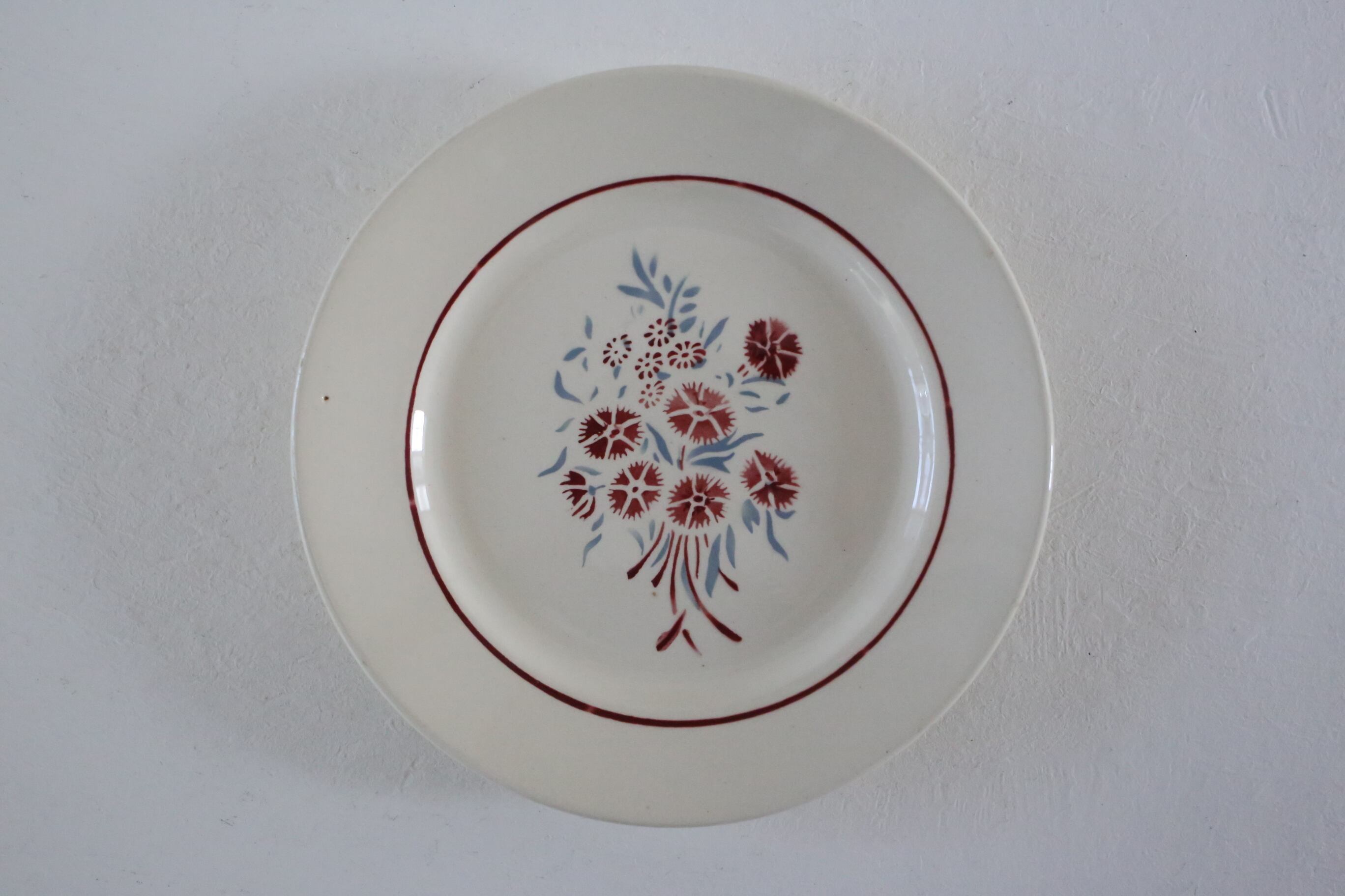 フランス アンティーク ヴィンテージ Badonviller プレート「FRANCINE」N-00351d