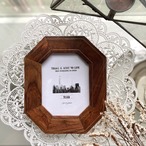 ウッド＆ブラスのフォトフレーム　オクタゴン