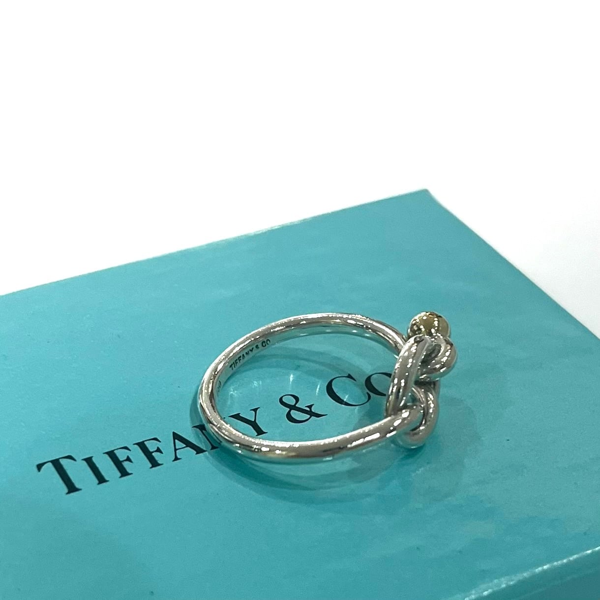 TIFFANY&CO】【12-13号】2399 結コンビツイストノットリングシルバー