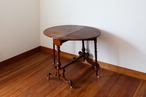 「空間を自由に有効活用できる折り畳み式アンティークテーブル」　バーウォールナット/Drop-Leafテーブル/折りたたみテーブル/アンティーク家具