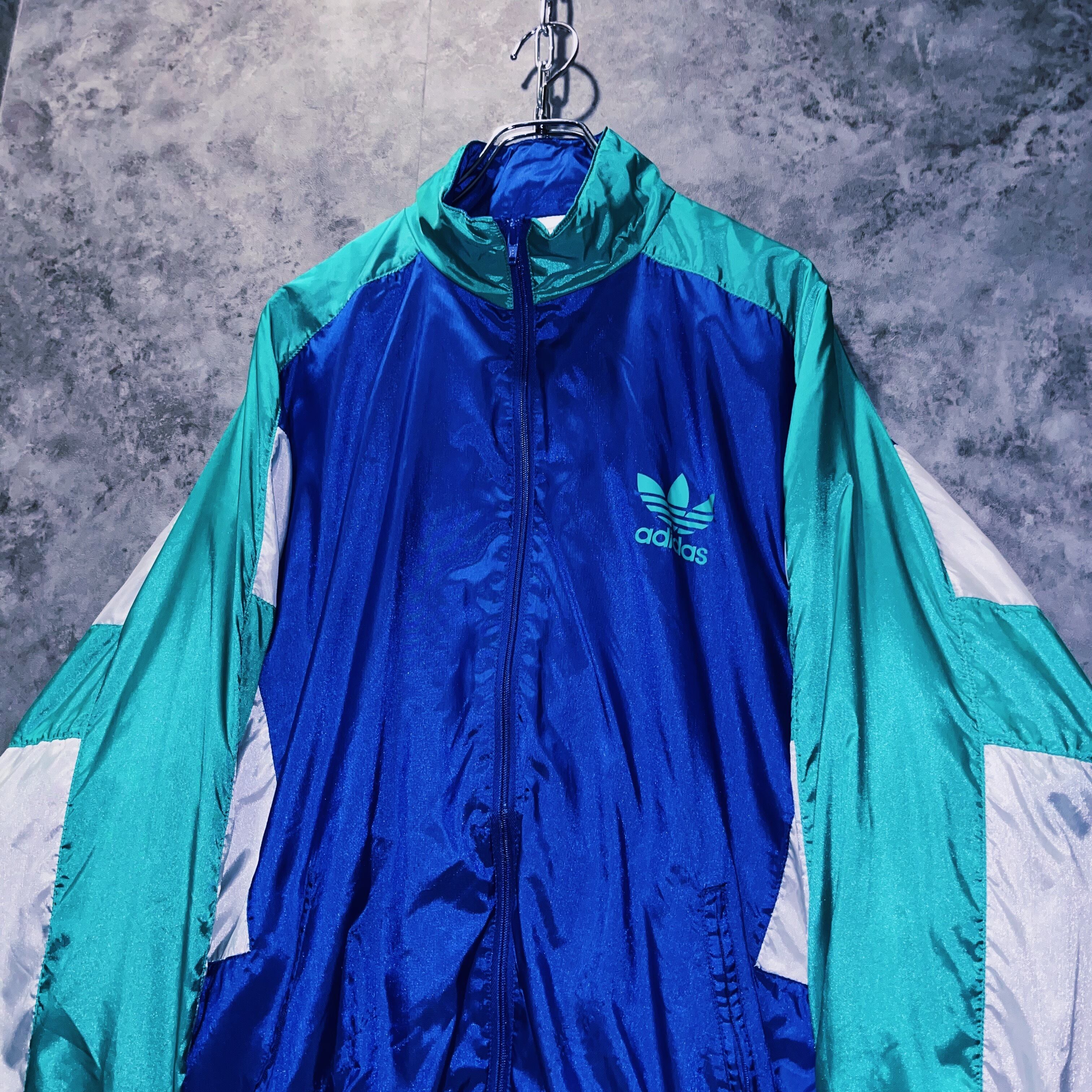 doppio】80's vintage “adidas” switching color design Nylon track