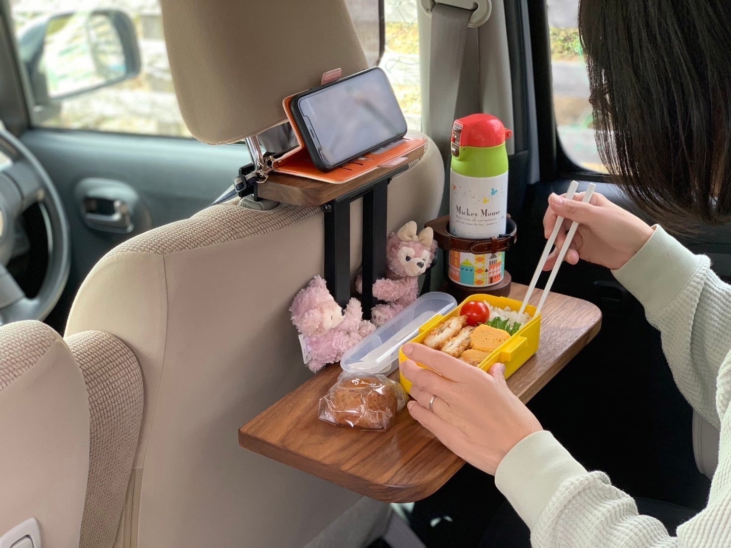 パイン材】移動できる書斎|後部座席用の車載デスク | SantaPa design パイン材】移動できる書斎|後部座席用の車載デスク | SantaPa design