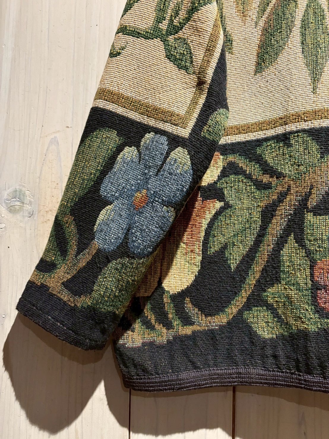 a.k.a.C.a.k.a vintage】Flower Pattern Vintage Loose Goblin Jacket