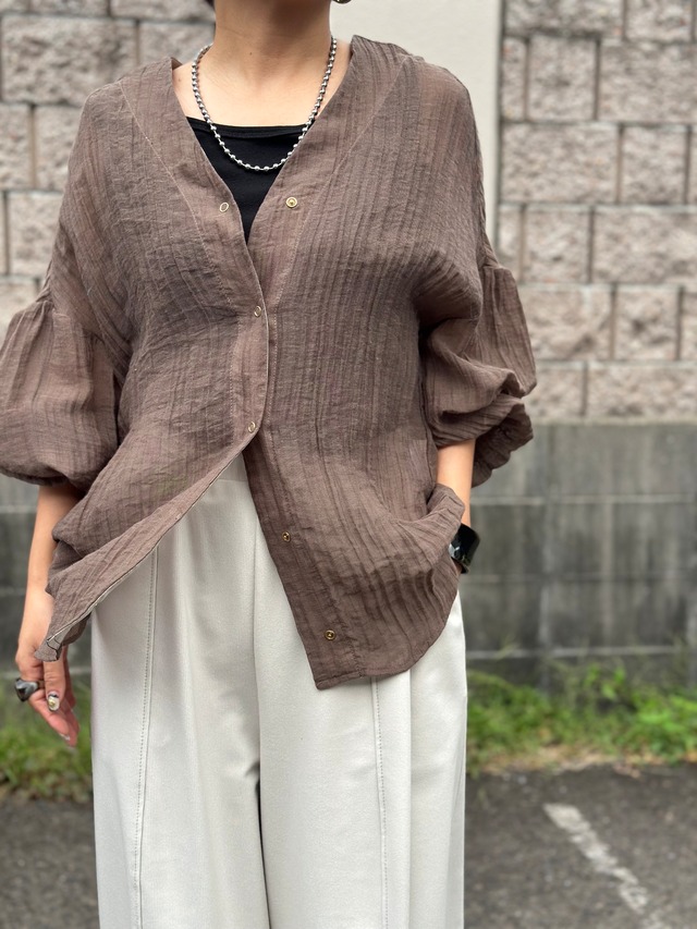 【ayane '25 A.W】楊柳シアーシャツ