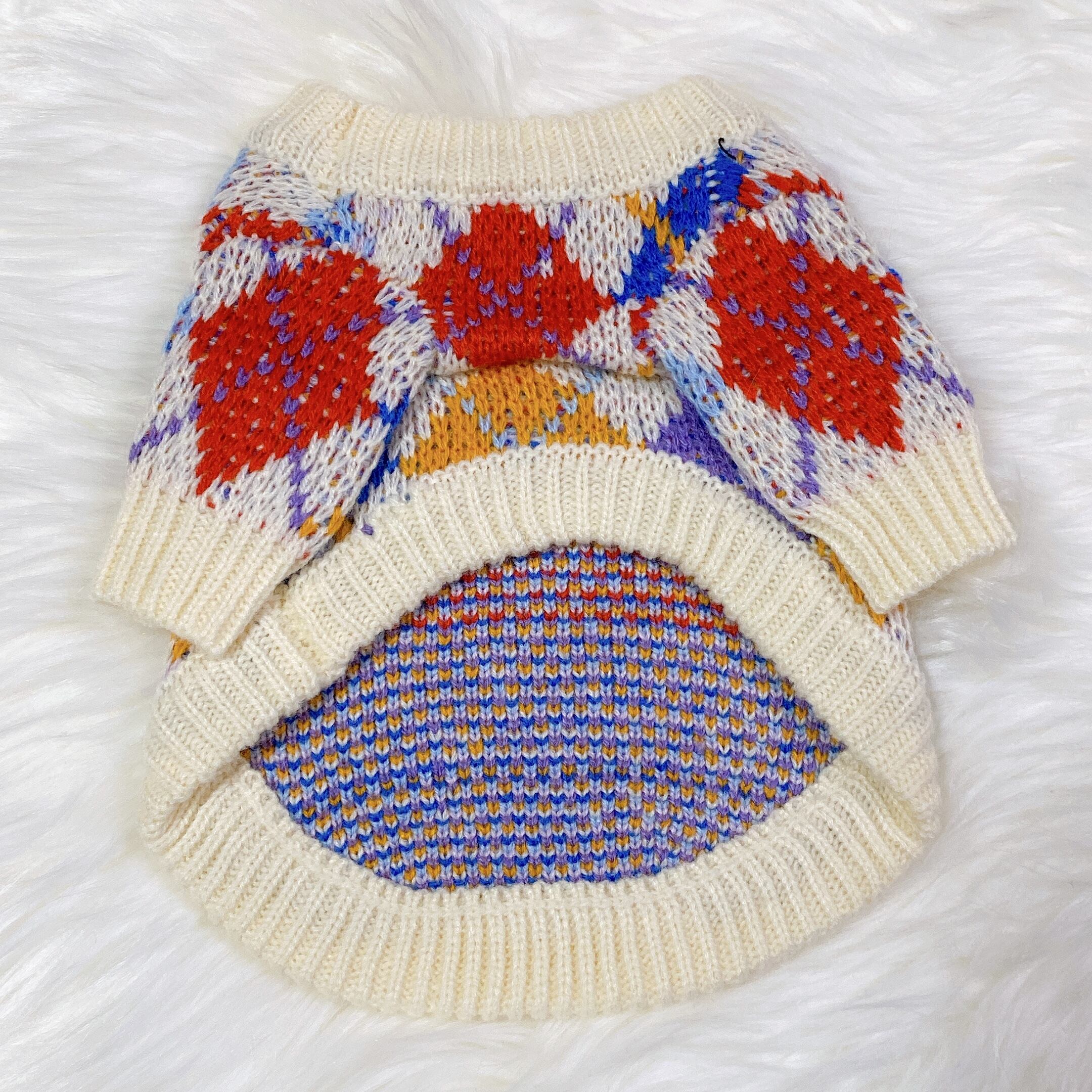 【SALE】argyle knit S ~ XL / 犬服 秋冬 新作 ニット 犬 服 トップス 可愛い ドッグウェア 小型犬 中型犬 ペット洋服 犬の服 おしゃれ top60