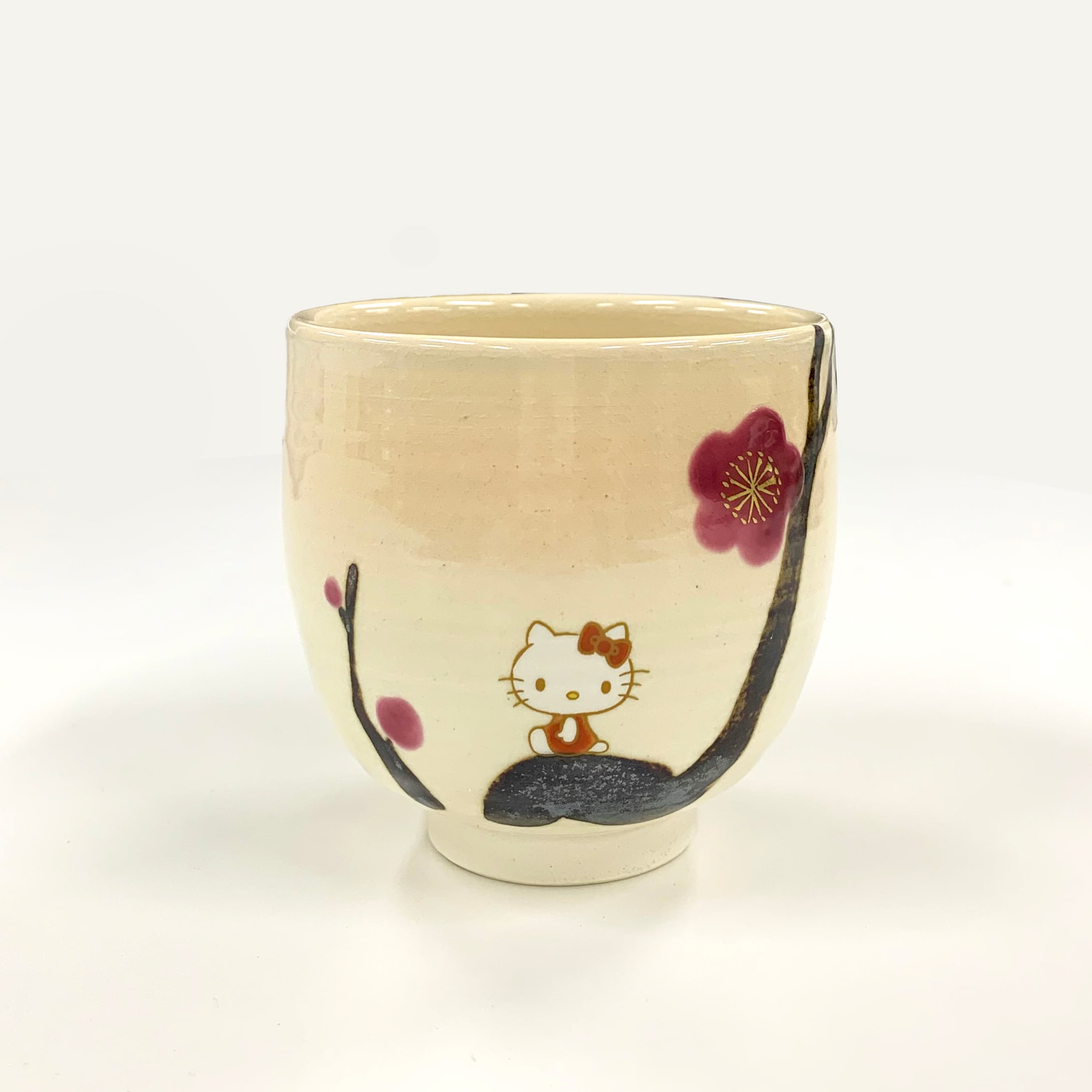 清水焼 キティ茶盌（紅白椿） | レジステイオンラインショップ