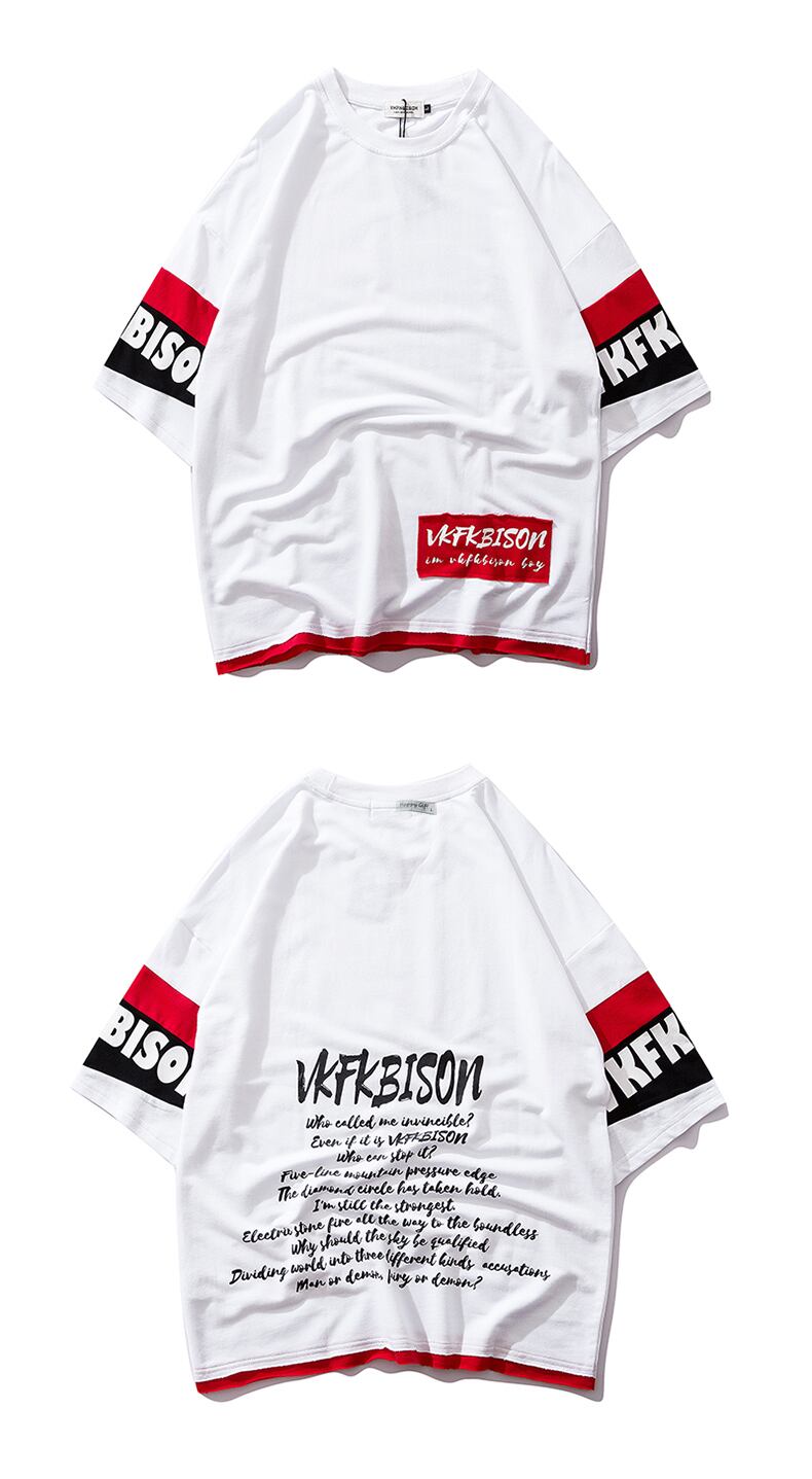 全2色 Tシャツ カットソー プリント カジュアル ストリート 