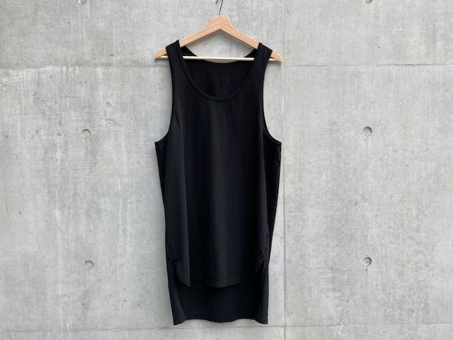 greatLAnd LAYERED LONG TANK TOP BLACK