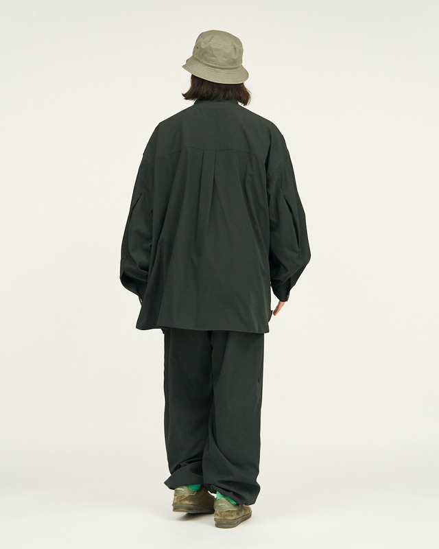 残り１点【FreshService(フレッシュサービス)】STRETCH MATTE TAFFETA BAND COLLAR SHIRT（FSC241-50096）