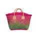 S様専用【かごバッグ】パニエM / インナーバック付き Pink x Green /マルシェバッグ