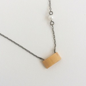 シングルリードのリバーシブルパールペンダント　R-020 Clarinet　Saxphon reversible reed necklace 