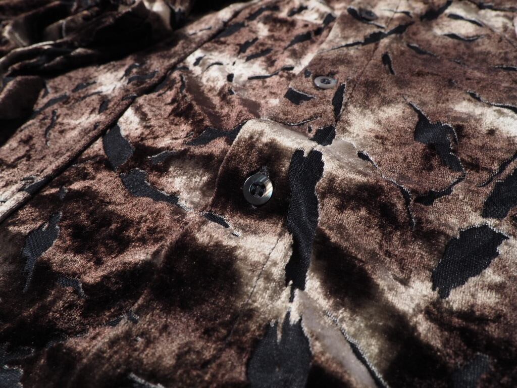 1990s Atelier sab see-through vintage velours shirt