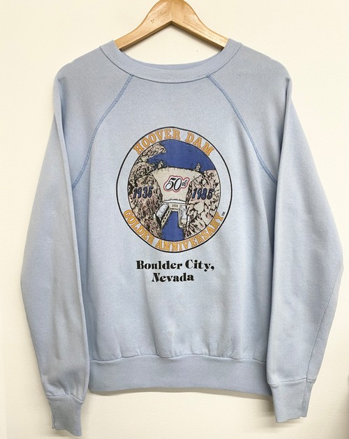 80sUSA Cotton Souvenir Print Sweater/L