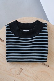Stripe summer silk knit top