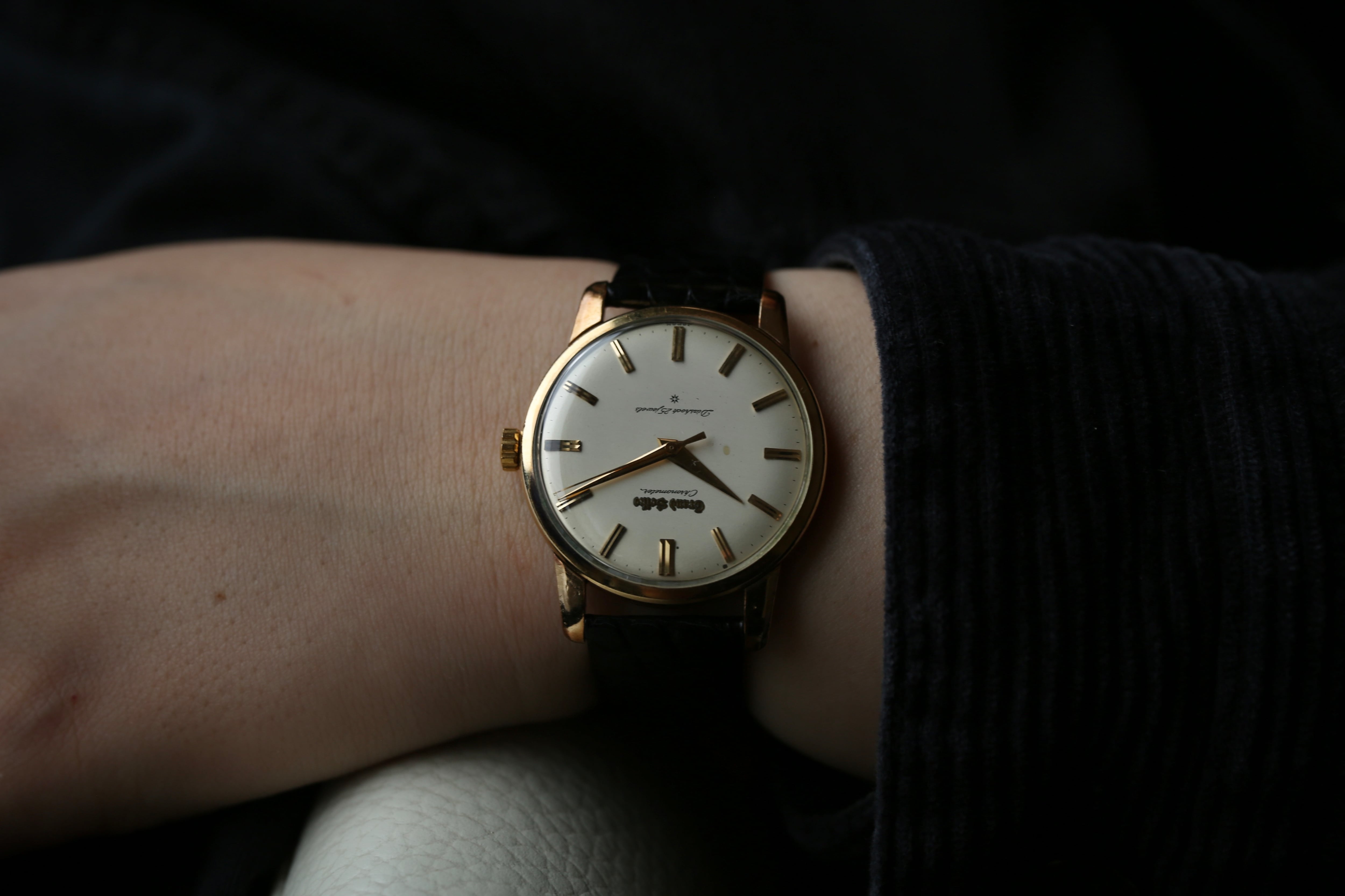 Fine Seiko 14Kホワイトゴールド 手巻き時計 23石 SEIKO】1962年10月製 『グランドセイコー ファーストモデル』浮き