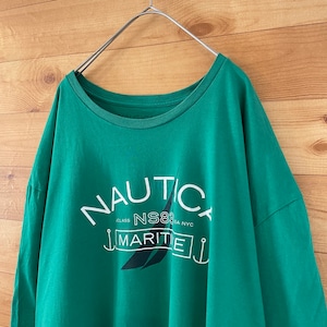 【NAUTICA】3XL ビッグサイズ Tシャツ アーチロゴ プリント ノーティカ US古着 アメリカ古着