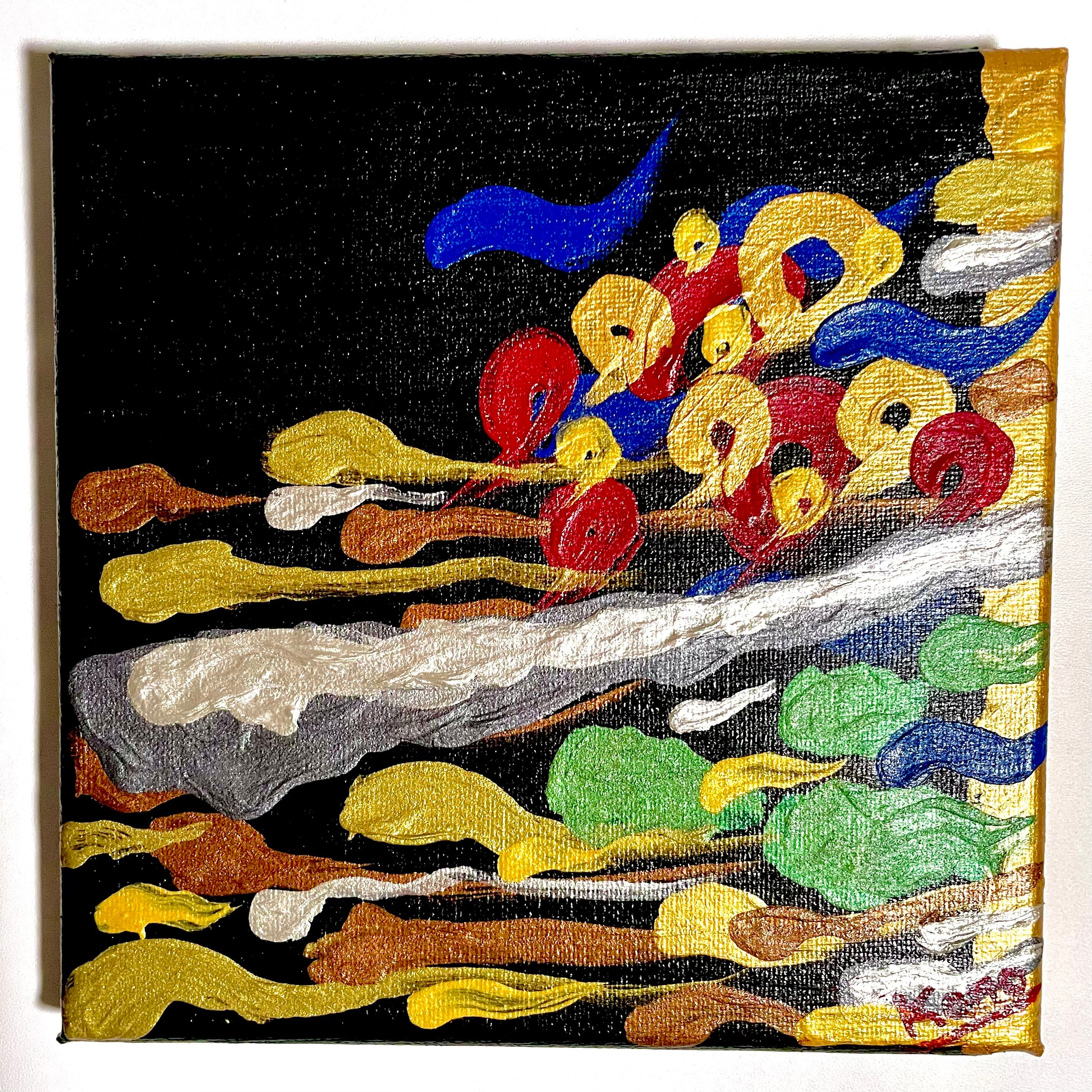 サイケデリックサン」 アクリル画 キャンバスSM(227mm × 158mm) | KONO