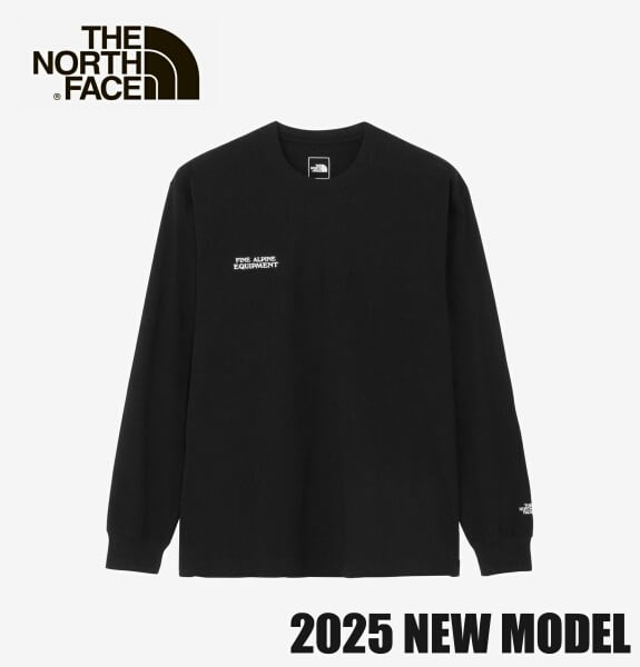 ノースフェイス ロンT 長袖 Tシャツ メンズ THE NORTH FACE ロングスリーブファインアルパインティー NT82537 ブラック