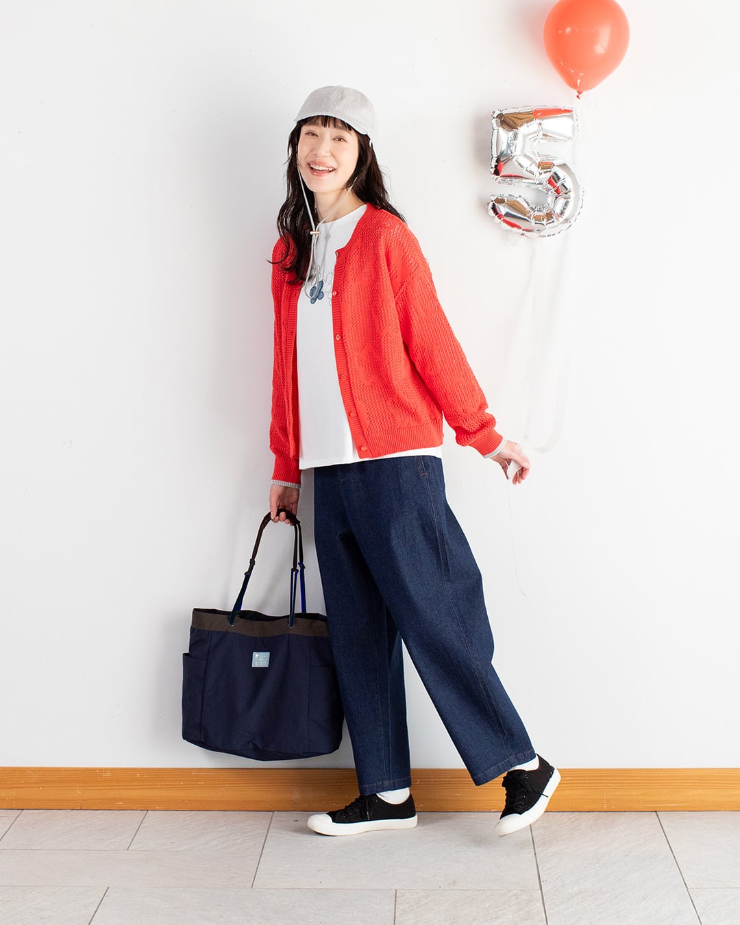 お花メッシュジャカードニットカーディガン KBHH6156 | Keitto