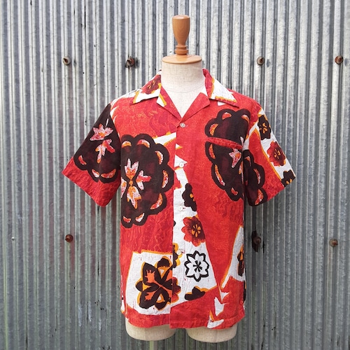 60~70's "Reef" Vintage opencollar hawaiian shirts / 60~70年代 "リーフ" ヴィンテージ オープンカラー ハワイアン シャツ