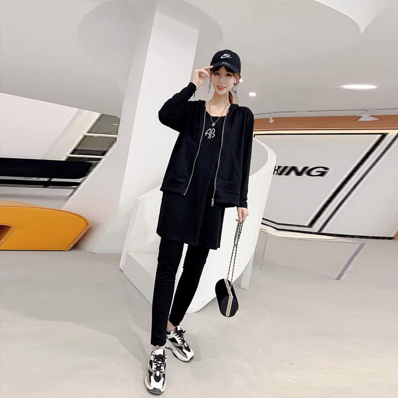 2020年新秋プラスサイズレディースウエスタンスタイルファットシスターmmスリムダイナミックカーディガンスリーピーススーツカジュアルパンツ ミックスインファッション17898702811