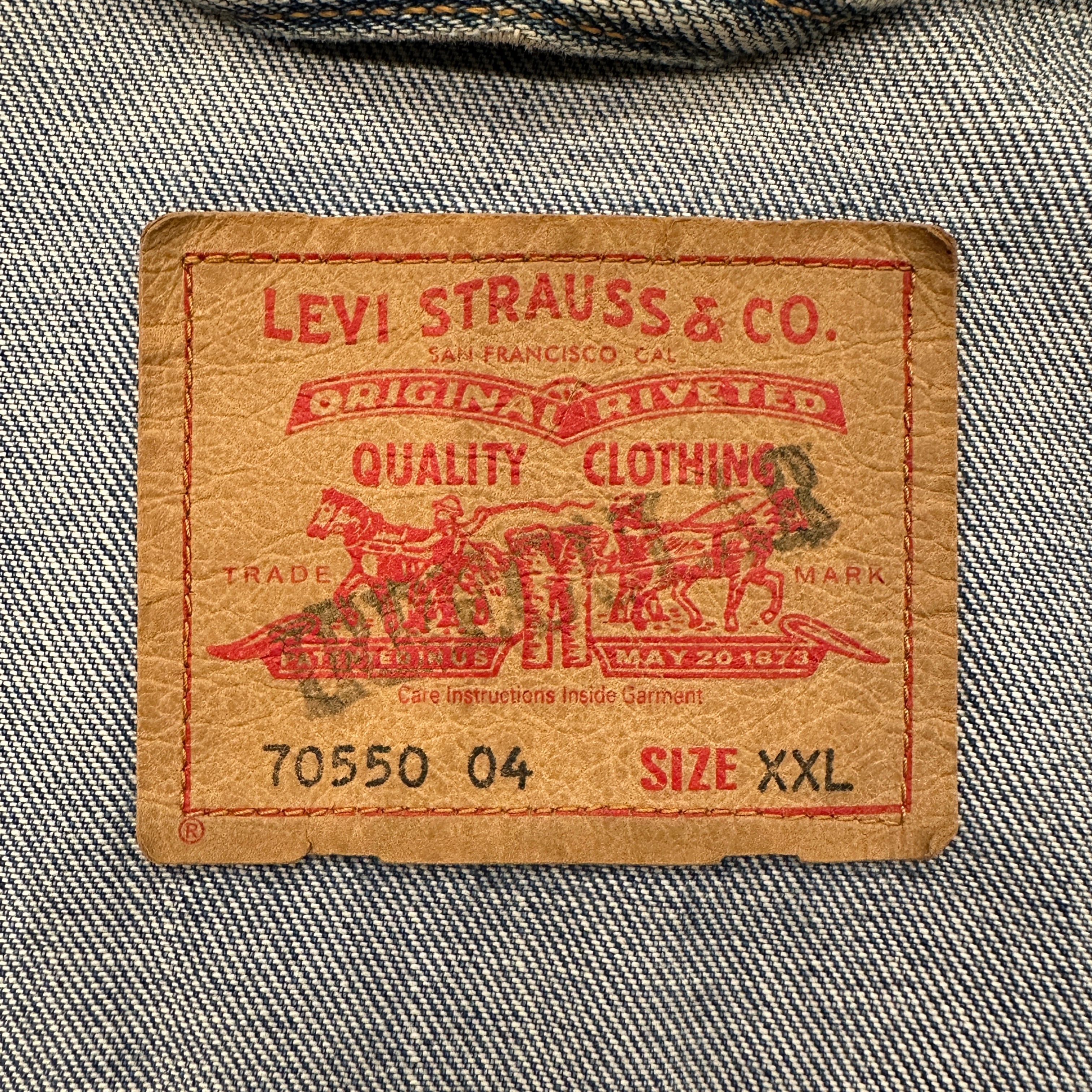 Levi Strauss & Co. デニムジャケット希少XXL 70550 LEVI'S DENIM JACKET 70550 XXL ⑧ | safarionline