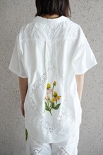 lace open collar shirt pink tulip