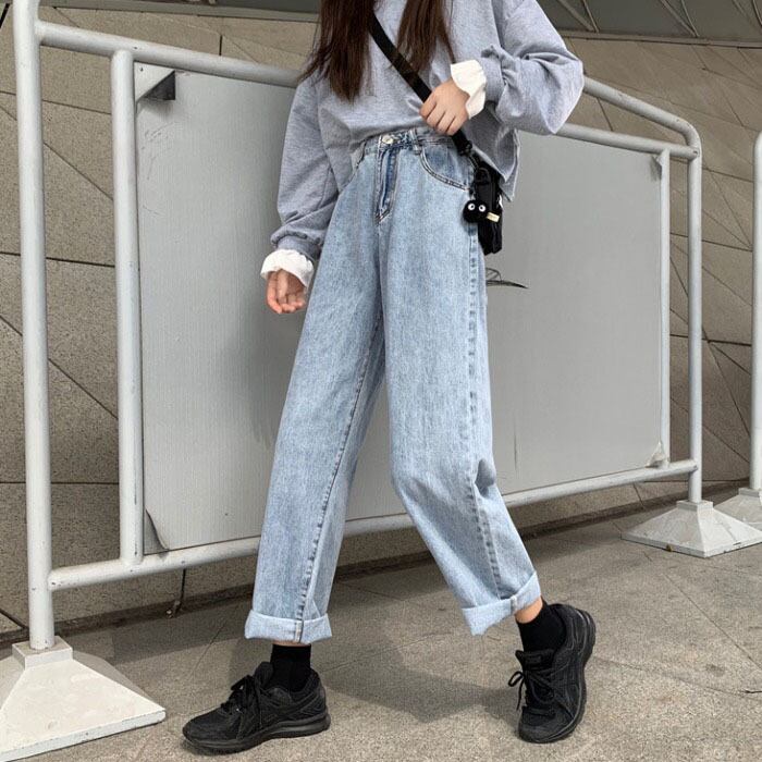 ジーンズ オータムサマースタイルハイウェストウェストルーズロングパンツ レッド 夏物 秋物 ケッペル39952416653