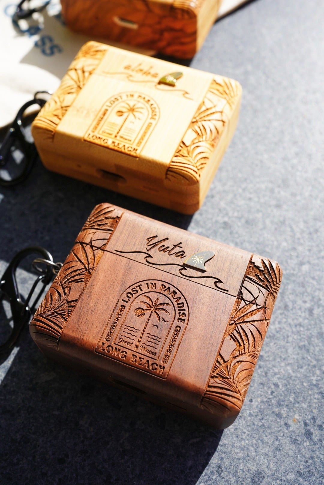 AirPods Pro,第3世代 wood case/(lost in paradise) | ALOHA GLASS